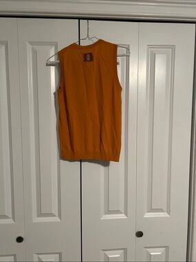 A/X Armani Exchange Sleeveless Knit Top in Orange